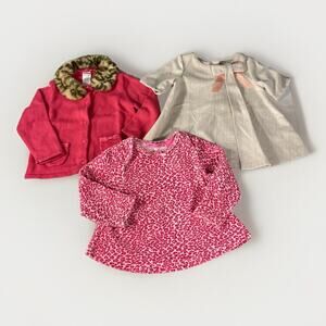 Lot of 3 Baby Girls 18-24M Betsey Johnson, Tahari, Gymboree Cardigan, Dress, Top